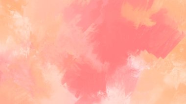 Soyut Pembe Mercan Turuncu Boya Arkaplanı. Pankart unsuru tasarla. Vektör illüstrasyonu