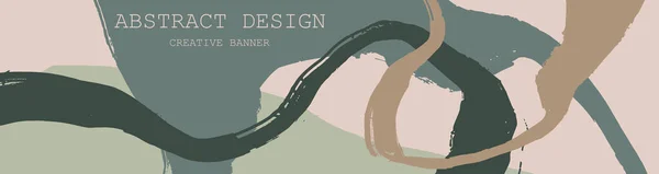 Templat Banner Artistik Universal Yang Abstrak Desain Untuk Sampul Undangan - Stok Vektor