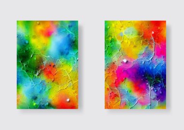 Modern colorful flow banner set. Rainbow Liquid shape. Art elements for your design project. Vector illustration.
