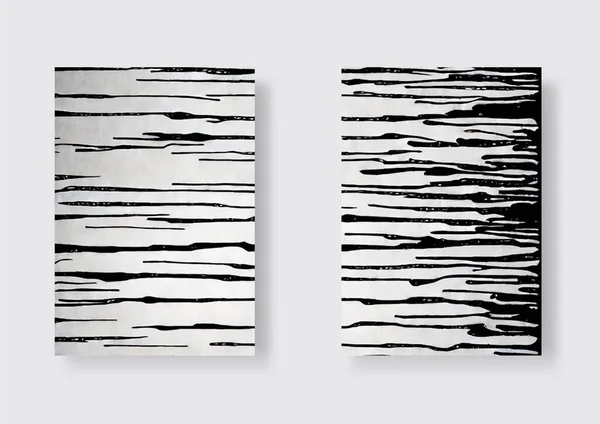 Ensemble Motifs Rayés Encre Vectorielle Texture Abstraite Avec Des Rayures — Image vectorielle