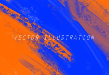 Soyut Mavi Turuncu Pembe Arkaplan. Pankart unsuru tasarla. Vektör illüstrasyonu