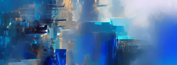 Abstrakter Hintergrund Moderne Futuristische Grafik Blauer Chaotischer Hintergrund Vektor Abstrakte — Stockvektor