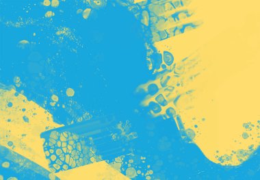 Soyut Mavi Sarı Boya Ukrayna tarzı arka plan. Ukrayna renk tasarım afişi ögesi. Vektör illüstrasyonu