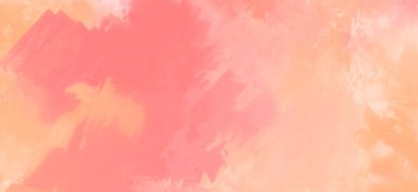 Soyut Pembe Mercan Turuncu Boya Arkaplanı. Pankart unsuru tasarla. Vektör illüstrasyonu