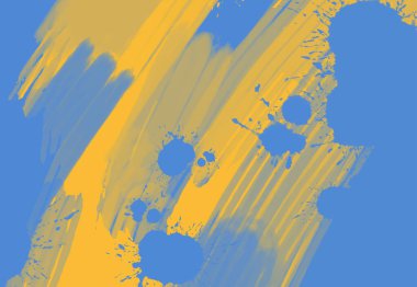 Soyut Mavi Sarı Boya Ukrayna tarzı arka plan. Ukrayna renk tasarım afişi ögesi. Vektör illüstrasyonu