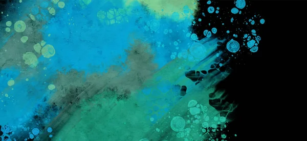 Fond Bleu Moderne Sur Fond Noir Forme Liquide Bannière Couleur — Image vectorielle
