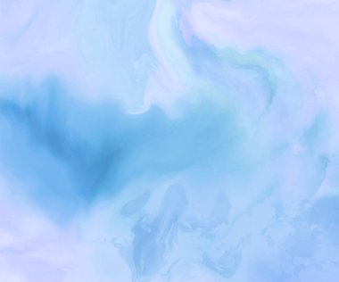 Mavi boya fırçası elementli zarif afiş tasarımı. Soyut dekorasyon. Vektör illüstrasyonu.