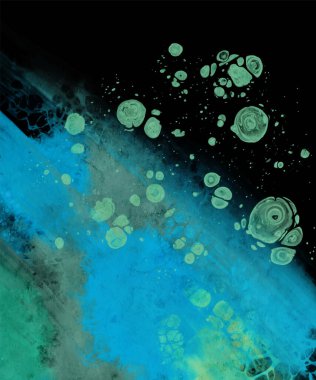 Siyahın modern mavi akış arkaplanı. Renk pankartı şeklinde sıvı. Tasarım projen için sanat tasarımı. Vektör illüstrasyonu.