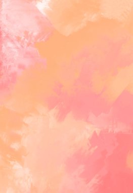 Soyut Pembe Mercan Turuncu Boya Arkaplanı. Pankart unsuru tasarla. Vektör illüstrasyonu