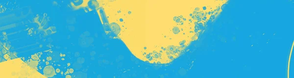 摘要蓝色黄颜料乌克兰风格背景 乌克兰色彩设计横幅元素 矢量说明 — 图库矢量图片