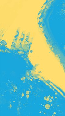 Soyut Mavi Sarı Boya Ukrayna tarzı arka plan. Ukrayna renk tasarım afişi ögesi. Vektör illüstrasyonu