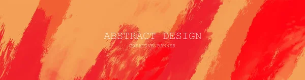 Résumé Rouge Orange Rose Peinture Arrière Plan Élément Bannière Design — Image vectorielle