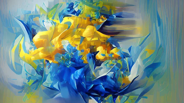 抽象的背景現代の未来グラフィック 青の混沌とした背景 ベクトル抽象的なテクスチャデザイン 明るいポスター バナー黄色と青の背景 抽象ベクトル図 — ストックベクタ