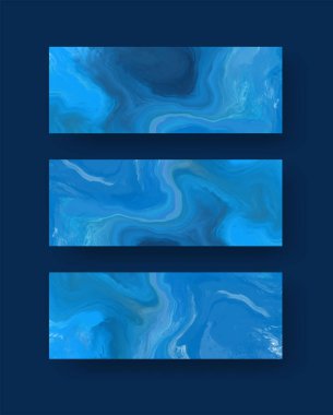 Vector banner abstract paints shapes collection isolated on color background. Hand drawn abstract color paint brush strokes set. Design elements.