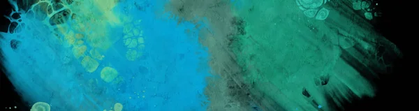 Moderno Sfondo Flusso Blu Nero Forma Liquida Nel Banner Colori — Vettoriale Stock