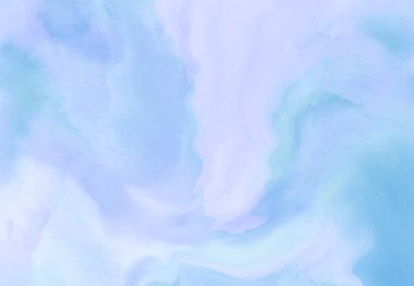 Mavi boya fırçası elementli zarif afiş tasarımı. Soyut dekorasyon. Vektör illüstrasyonu.