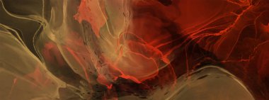 Renkli fırça elementleri olan zarif bir afiş tasarımı. Soyut dekorasyon. Vektör illüstrasyonu.