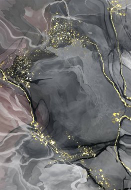 Vektör siyah pembe pankart. El çizimi soyut fırça darbesi. Dalga ögesi.