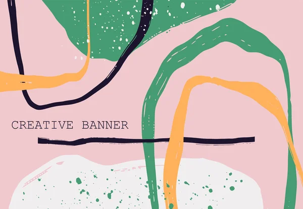 Абстрактний Універсальний Художній Банерний Шаблон Дизайн Обкладинки Запрошення Банер Плакат — стоковий вектор