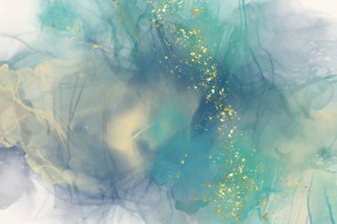 Kağıt üzerinde mermer sıvı mürekkep resimlerinin lüks turuncu arkaplanı. Orijinal suluboya alkol boyası. Vektör illüstrasyonu.