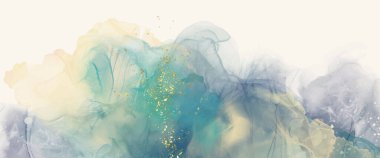 Kağıt üzerinde mermer sıvı mürekkep resimlerinin lüks turuncu arkaplanı. Orijinal suluboya alkol boyası. Vektör illüstrasyonu.