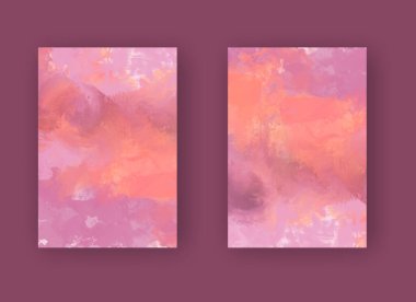 Vector banner abstract paints shapes collection isolated on color background. Hand drawn abstract color paint brush strokes set. Design elements.