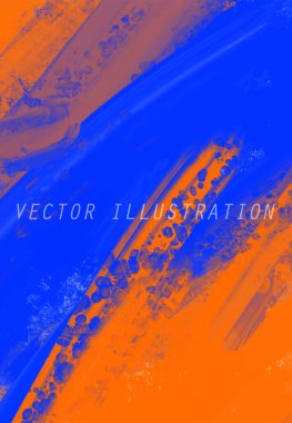 Soyut Mavi Turuncu Pembe Arkaplan. Pankart unsuru tasarla. Vektör illüstrasyonu