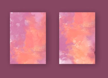 Vector banner abstract paints shapes collection isolated on color background. Hand drawn abstract color paint brush strokes set. Design elements.