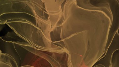 Renkli fırça elementleri olan zarif bir afiş tasarımı. Soyut dekorasyon. Vektör illüstrasyonu.