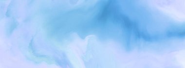 Mavi boya fırçası elementli zarif afiş tasarımı. Soyut dekorasyon. Vektör illüstrasyonu.