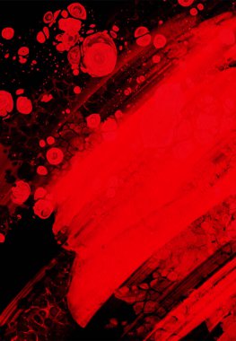 Siyah kırmızı fırça darbesi. JDesign elemanı. Grunge lekelerinin vektör çizimi. Vektör fırçaları resimleme.