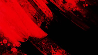 Siyah kırmızı fırça darbesi. JDesign elemanı. Grunge lekelerinin vektör çizimi. Vektör fırçaları resimleme.