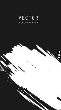 Grunge efektli soyut mürekkep fırçası afişleri. Japon tarzı. Vektör illüstrasyonu