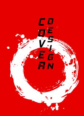 Kırmızı ve siyah soyut arkaplan ve mürekkep fırçası. Japon tarzı kompozisyon. Duvar kağıdı, içerisi, broşür kapağı, poster, afiş, broşür için agresif fütürist dinamik arkaplan.