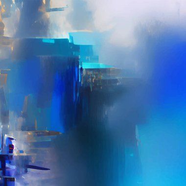 Soyut arkaplan modern fütürist grafik. Mavi kaotik arka plan. Vektör soyut doku tasarımı, parlak poster, afiş sarı ve mavi arkaplan. Soyut vektör illüstrasyonu.