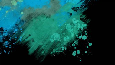 Siyahın modern mavi akış arkaplanı. Renk pankartı şeklinde sıvı. Tasarım projen için sanat tasarımı. Vektör illüstrasyonu.