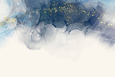 Kağıt üzerinde mermer sıvı mürekkep resimlerinin lüks turuncu arkaplanı. Orijinal suluboya alkol boyası. Vektör illüstrasyonu.