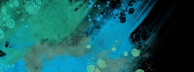 Siyahın modern mavi akış arkaplanı. Renk pankartı şeklinde sıvı. Tasarım projen için sanat tasarımı. Vektör illüstrasyonu.