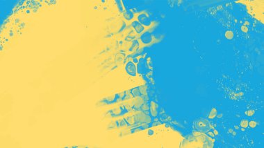 Soyut Mavi Sarı Boya Ukrayna tarzı arka plan. Ukrayna renk tasarım afişi ögesi. Vektör illüstrasyonu