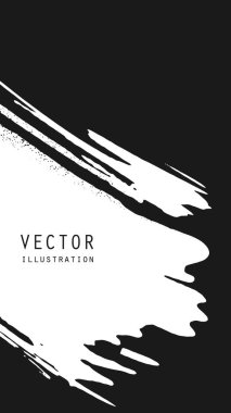 Grunge efektli soyut mürekkep fırçası afişleri. Japon tarzı. Vektör illüstrasyonu