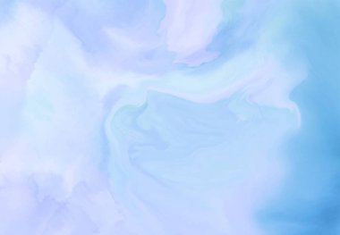 Mavi boya fırçası elementli zarif afiş tasarımı. Soyut dekorasyon. Vektör illüstrasyonu.