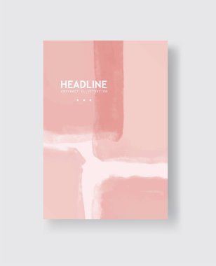 Soyut vektör suluboya pankartı. Beyaz arka planda klon fırça darbeleri. Duvar kağıtları, baskılar, ambalaj kağıtları, tekstil için resim çizimi