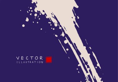 Soyut mürekkep arkaplanı. Çin kaligrafi sanatı, mavi kağıtta beyaz boya dokusu..