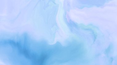 Mavi boya fırçası elementli zarif afiş tasarımı. Soyut dekorasyon. Vektör illüstrasyonu.