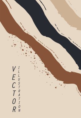 Soyut trend evrensel sanatsal afiş şablonu. Kapak, davetiye, afiş, pankart, broşür, poster, kart, broşür ve diğer Vektör illüstrasyonları için tasarım