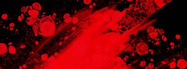 Siyah kırmızı fırça darbesi. JDesign elemanı. Grunge lekelerinin vektör çizimi. Vektör fırçaları resimleme.