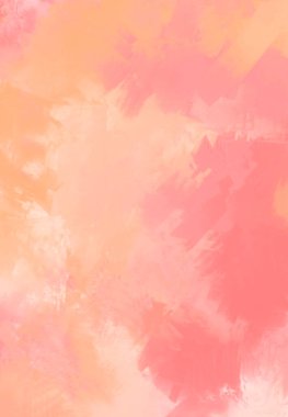 Soyut Pembe Mercan Turuncu Boya Arkaplanı. Pankart unsuru tasarla. Vektör illüstrasyonu