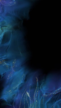 Renkli fırça elementleri olan zarif bir afiş tasarımı. Soyut dekorasyon. Vektör illüstrasyonu.