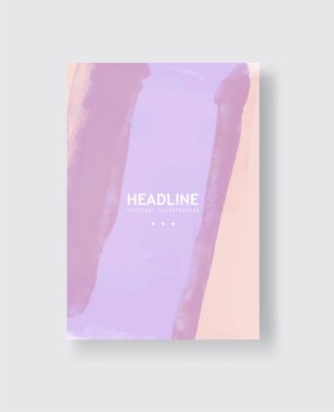 Soyut vektör suluboya pankartı. Beyaz arka planda klon fırça darbeleri. Duvar kağıtları, baskılar, ambalaj kağıtları, tekstil için resim çizimi