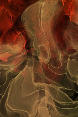 Renkli fırça elementleri olan zarif bir afiş tasarımı. Soyut dekorasyon. Vektör illüstrasyonu.